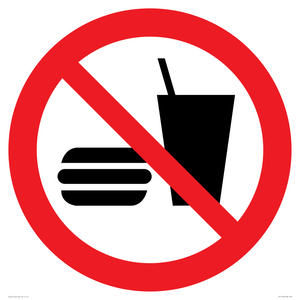 P022 Prohibition: No eating or drinking